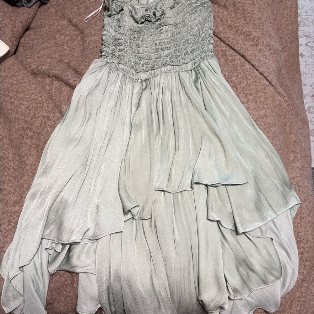 Elegant Light Green Strapless Dress